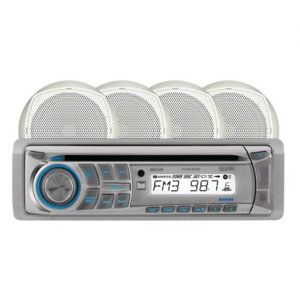 Dual Audio MCP204 Marine Stereo Package