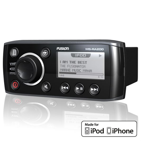 Fusion MS-RA200 Waterproof iPod and iPhone Compatible Marine Stereo