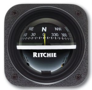 Ritchie V-537  Explorer Compass Bulkhead Mount Black Card