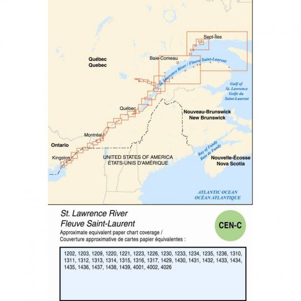 Canadian Hydrographics CEN-C Electronic Charts (ENC) St. Lawrence River