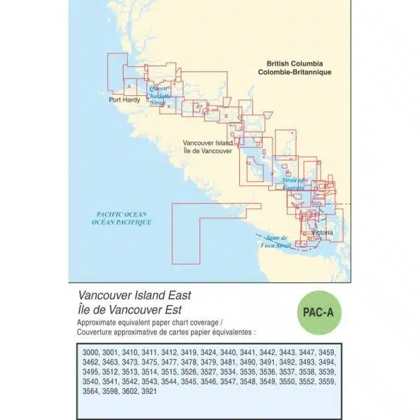 Canadian Hydrographics PAC-A Electronic Navigational Charts (ENC) Vancouver Island East