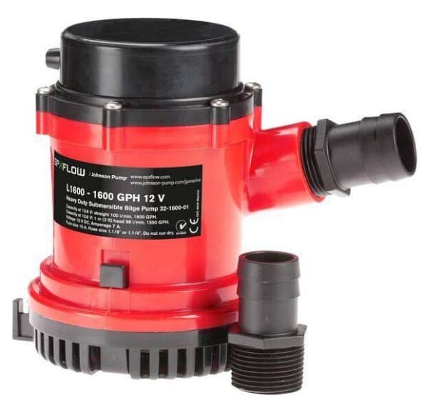 Johnson Heavy Duty Bilge Pump 1600 GPH 12 Volt