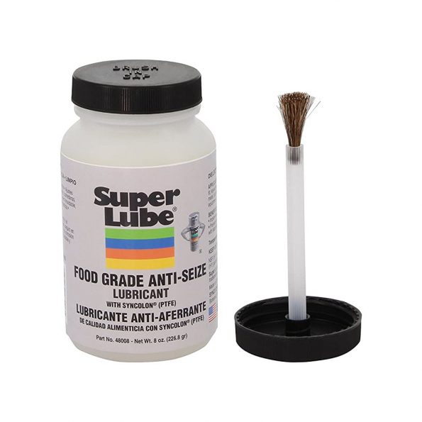 Super Lube Food Grade Anti-Seize w/Syncolon (PTFE) 8oz Brush Bottle