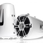 Fusion 8.8" 330 Watt Coaxial Wake Tower Marine Speakers with LEDs - Image 2