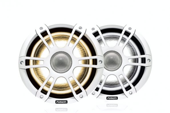 Fusion 8.8″ 330 Watt Coaxial Marine Speakers with CRGBW
