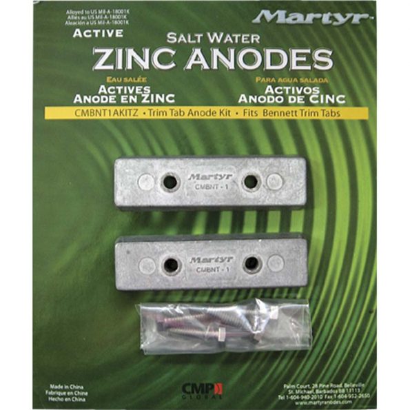 MARTYR Bennett Trim Tab Anodes Kit CMBN1AKIT