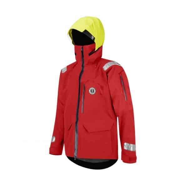 red sailing jacket