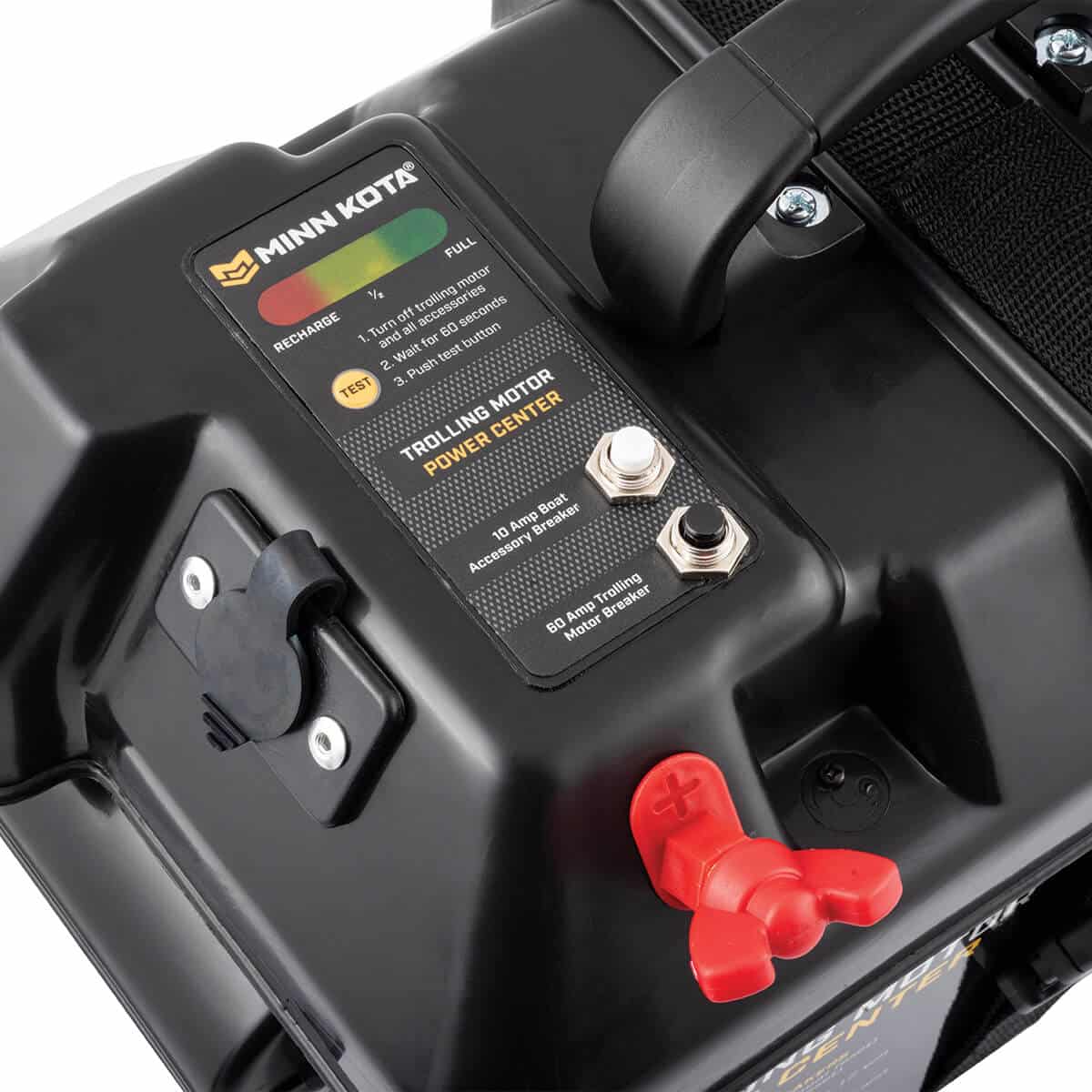 Fyydes Plastic Minnkota Trolling Motor Power Center Station Battery Box USB  & 12V Charger Port, Minnkota Trolling Battery Box, Motor Power Station