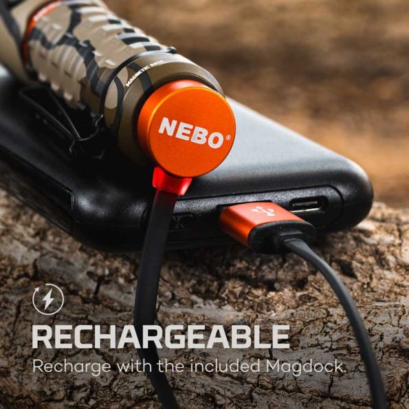 NEBO TORCHY 2K Rechargeable Pocket Flashlight - MossyOak Bottomland - Image 2