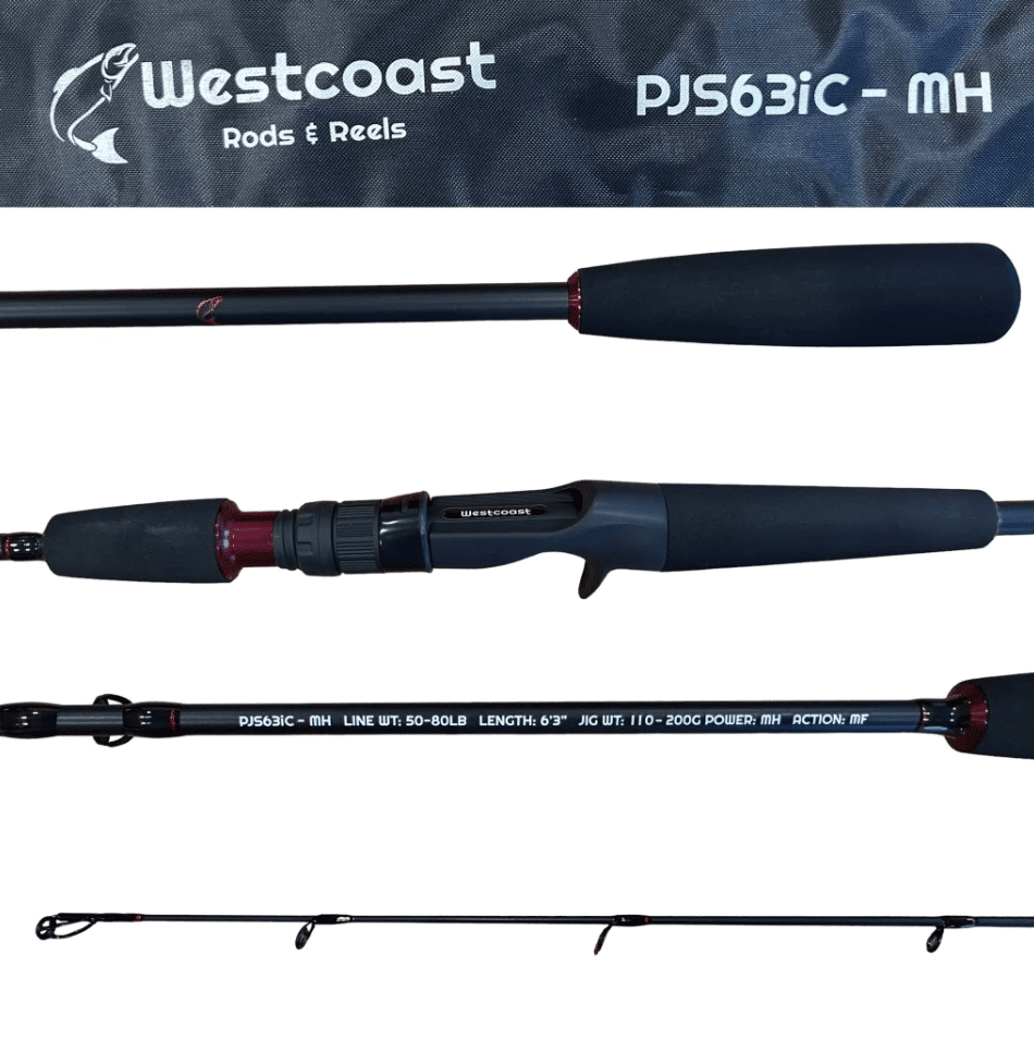 Westcoast Fishing Tackle SWS- Light Action Jigging Rods 1 Piece (PJS63iC) &  (PJS63iS), Poco Marine