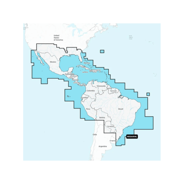Garmin Navionics+ Mexico, Caribbean to Brazil - Inland and Coastal Marine Charts