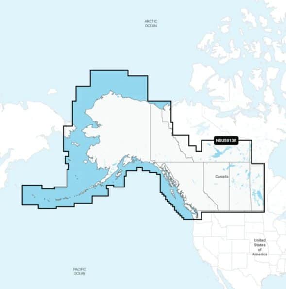 Navionics+ Canada West & Alaska - Lakes, Rivers and Coastal Marine Charts