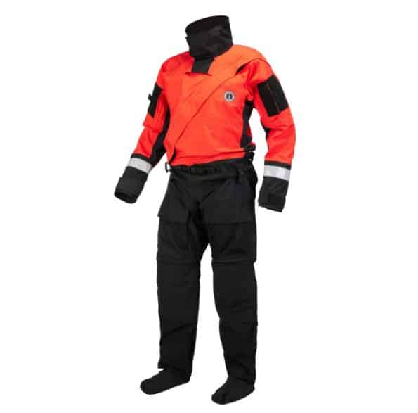 Mustang Survival Sentinel Series Lightweight Boat Crew Dry Suit Front Relief Opening