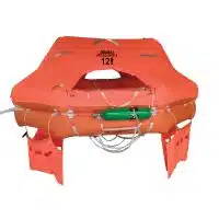 LALIZAS ISO ATLANTIC orange life raft with a green tube