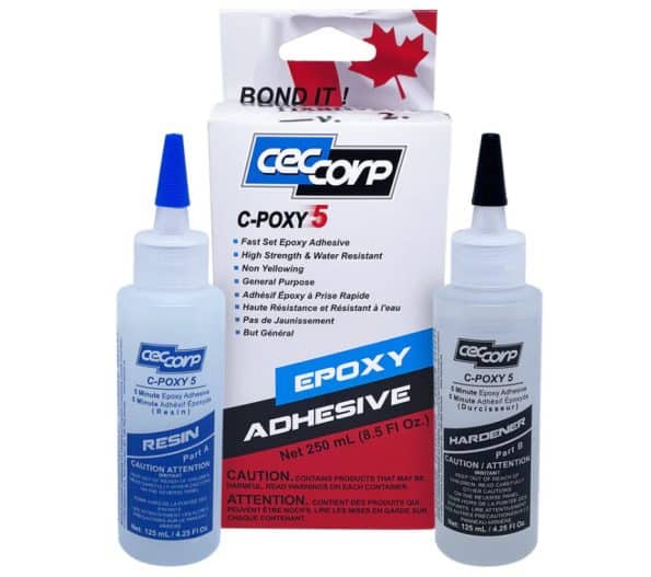 CEC CORP C-POXY 5 Minute Epoxy Glue - 250 mL (8.5 fl oz)