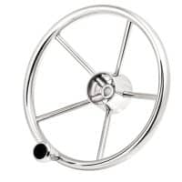 Gemlux stainless steel steering wheel with knob