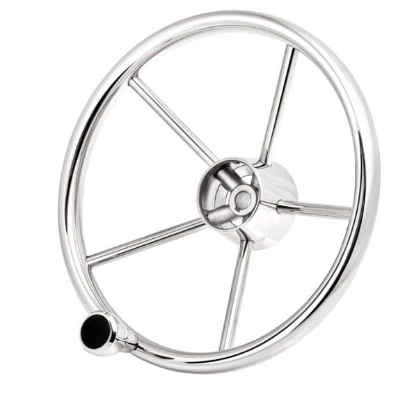 Gemlux stainless steel steering wheel with knob