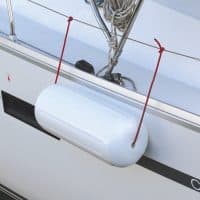 White object with Rope-Through Fenders