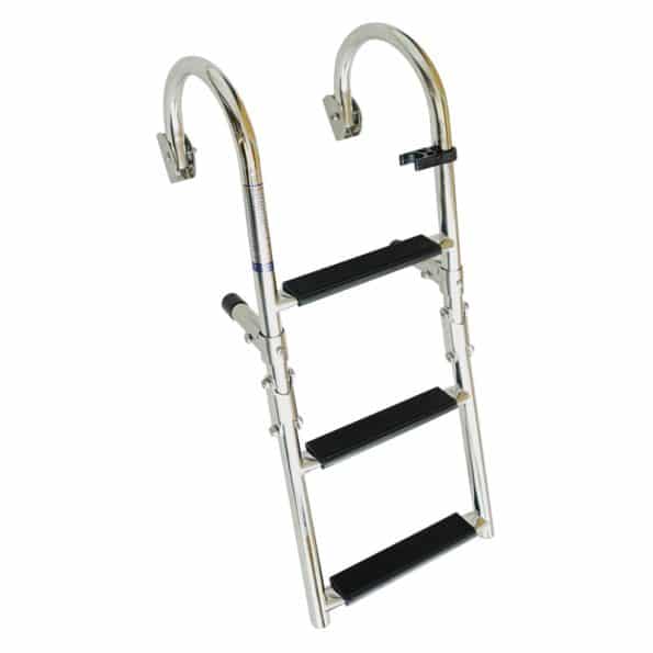 Foldable Ladder for Gunwale, 2+3 Steps, Inox 316, 180°, L43 5/8 '' x W9 7/8 '' (L1109mm x W250mm)