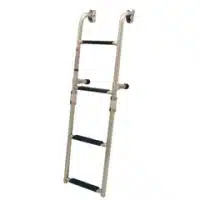 Foldable Ladder for Transom, 2+2 Steps, Inox 316, 90°, L34 1/2 '' x W10 1/8 '' (L876mm x W257mm)