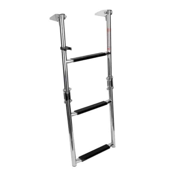 Foldable Ladder for Platform, 1+2 Steps, Inox 316, L29 1/8 '' x W10 7/8 '' (L740mm x W276mm)