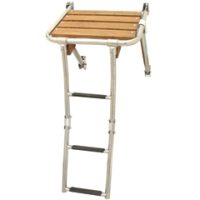 Platform w/ folding ladder, 17-23/32 x 15-23/64''(450x390mm), Inox 316