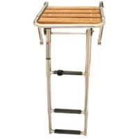 Platform w/ telescopic ladder, 17-23/32 x 15-23/64''(450x390mm), Inox 316