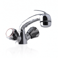 Barka Double Handle Pull-Out Shower-Faucet Mixer-Chrome