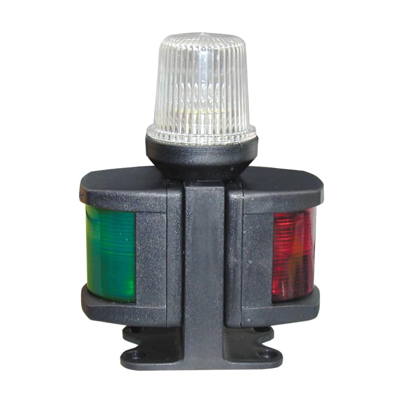CLASSIC 12 Tri-Colour All-round Light, Starboard and Port Lights in black housing