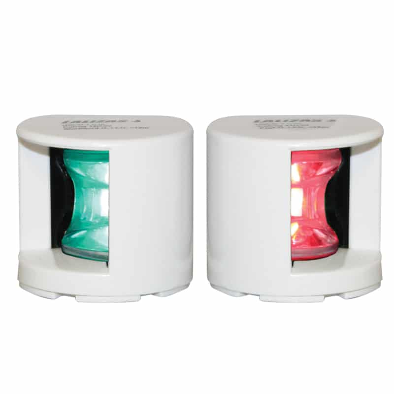 FOS LED 12 Starboard & Port Lights 112,5°, Deck mounted, Set, with white housing
