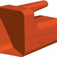 Bailer for water removing, 0,66gal (2,5lt), 6-14/64 x 5-3/64 x 38/64'' (158x128x15mm), orange