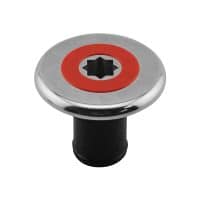 INOX Deck Filler Ø2'' (38 mm), with Red Cap, for Fuel, Black Base