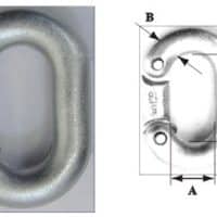 Chain Connector, Galvanized, Diam. 5/16 '' (8mm)