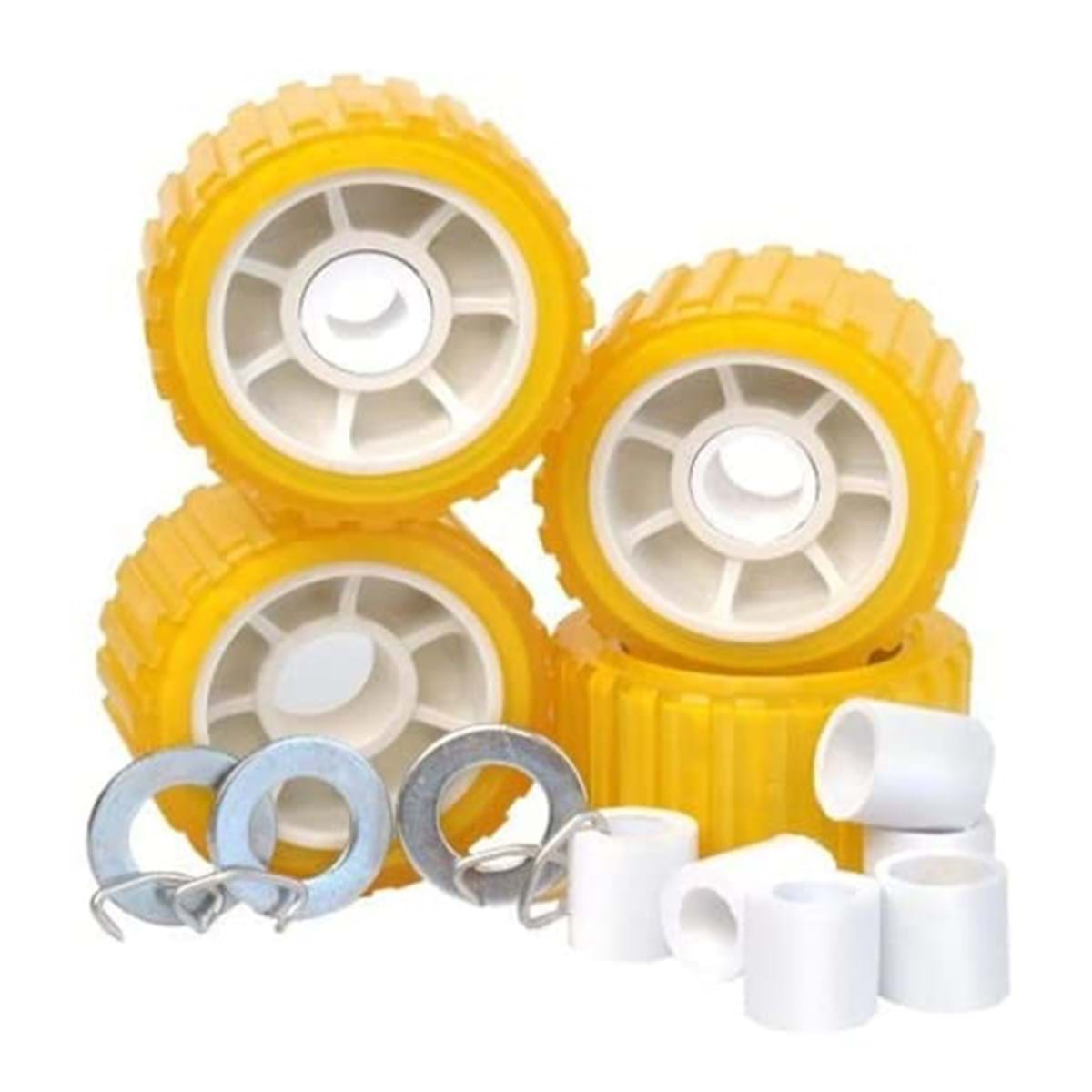 Tie Down Wobble Roller Kit 5" Yellow